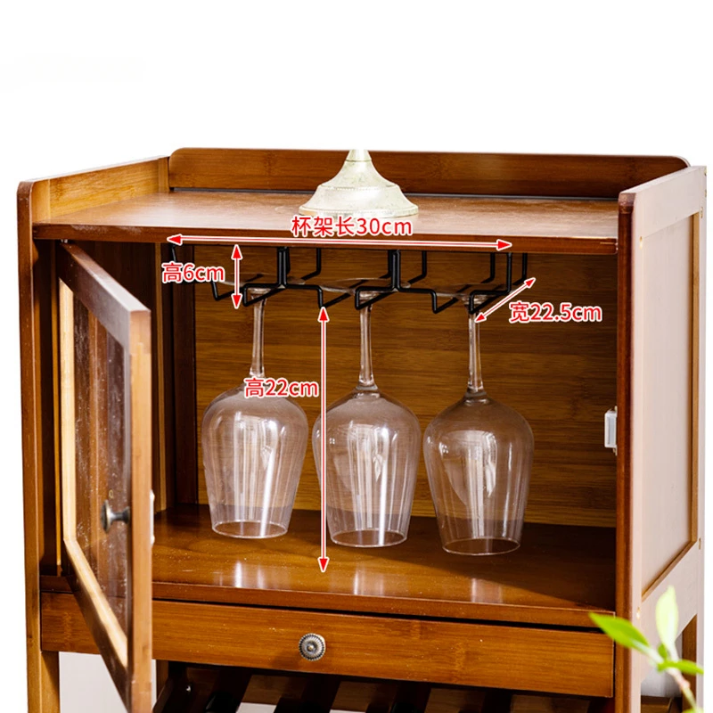 Bambu Wine-Bottle Holder Racks, Racks De Armazenamento Simples, Wine-garrafa Armário, Móveis para Sala, Europeu Villa Floor, Bar e Household, L