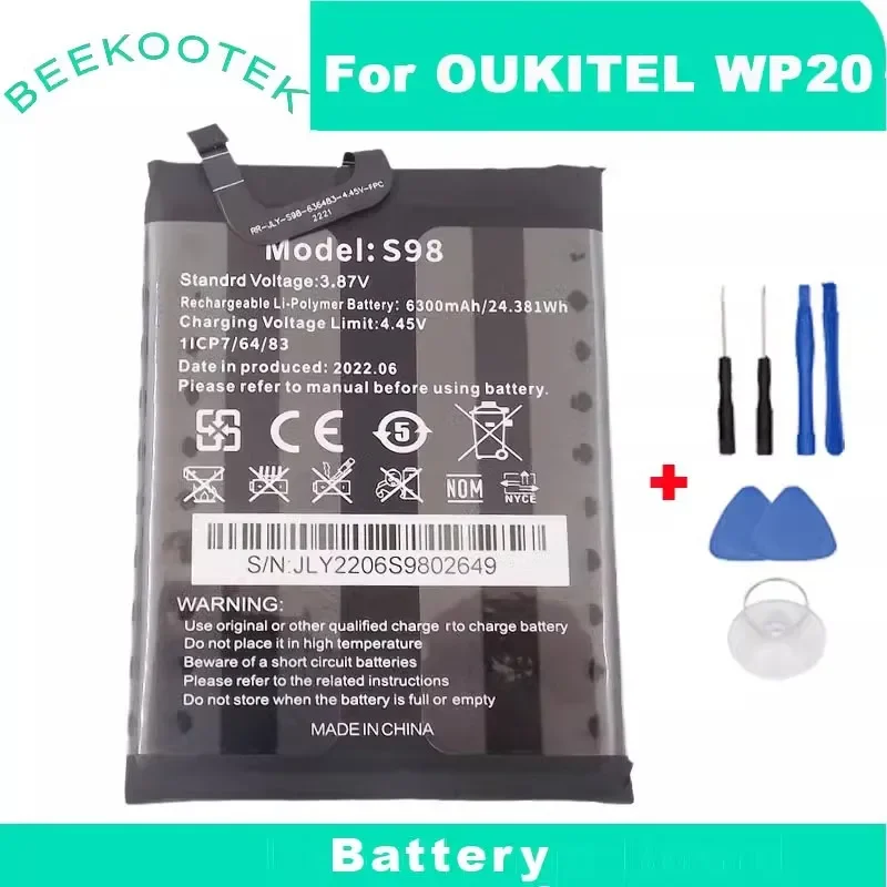 In stock for OUKITEL WP20 battery 6300mAh New production date Long standby time High capacity for OUKITEL battery