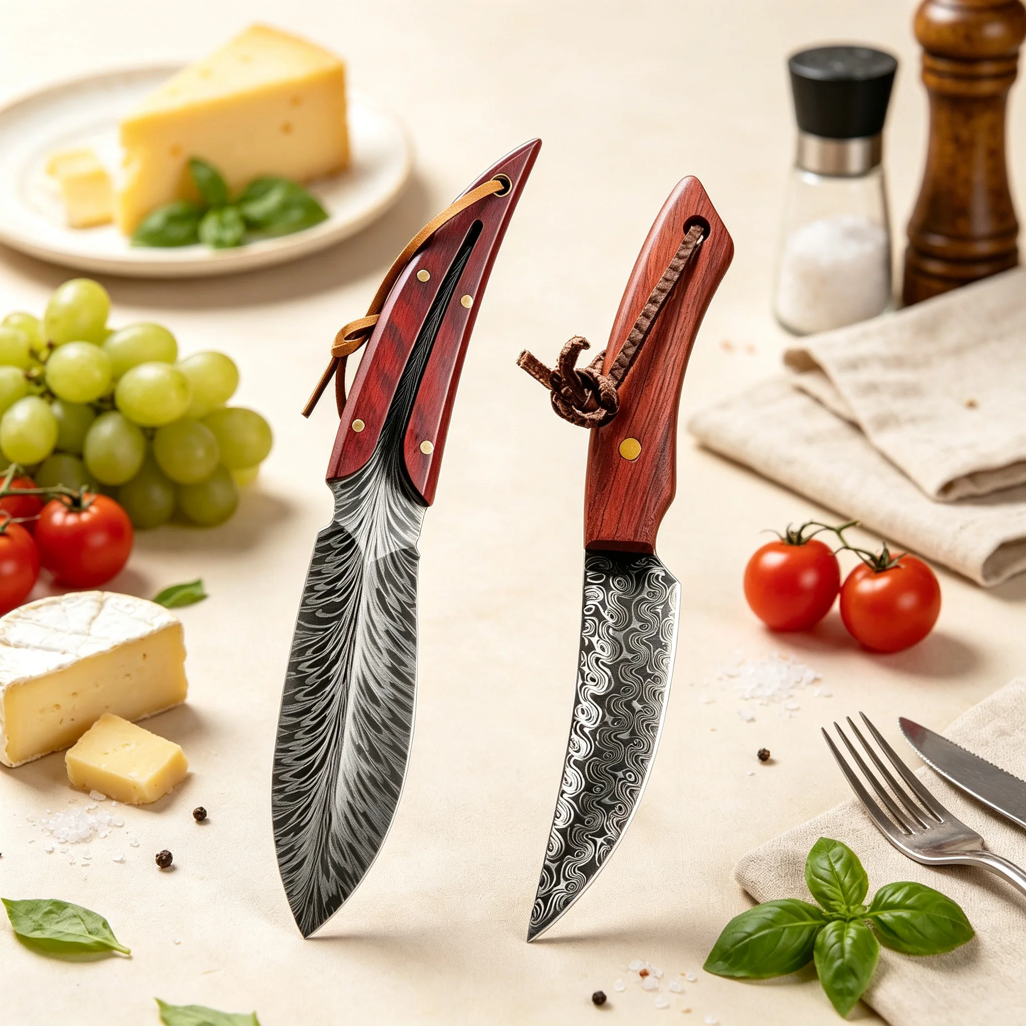 2pcs, Hand Forged Boning Knife Chef Knife Steak Cleaver Knives Vegetable Fruit Fish Meat Slicing Knifes Kitchen Cutting Tools