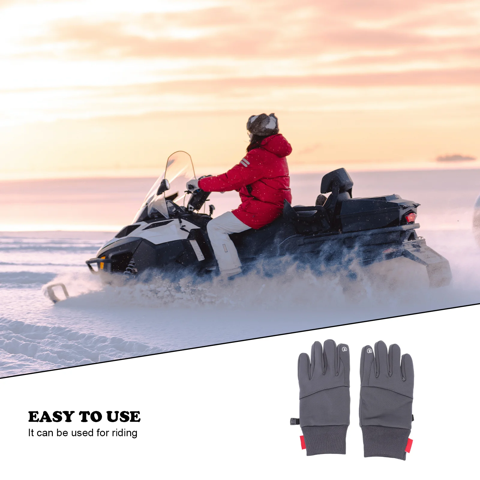 

1Pair Windproof Warm Gloves Thicken Waterproof Touch Screen Compatible Gloves for Men Women Outdoor Hiking Camping Cold