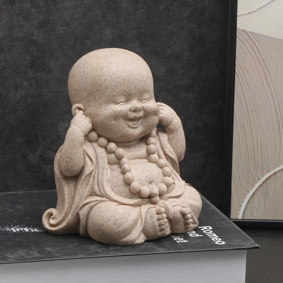 Zen-Inspirierte Mönch-Figur - Charmante Harz-Figuren für Mikro-Landschaftsdekoration – Detail 7
