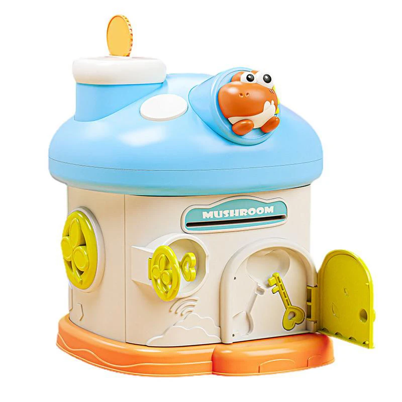 Mushroom House Piggy Bank for Kids Cartoon Money Saving Box Large Capacity Coin Storage Bank Educational Toys Children Gift