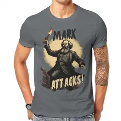 The Great Marx Attacks Tshirt Vintage Men Graphic Teenager Tees Tops Loose Cotton Crewneck T Shirt