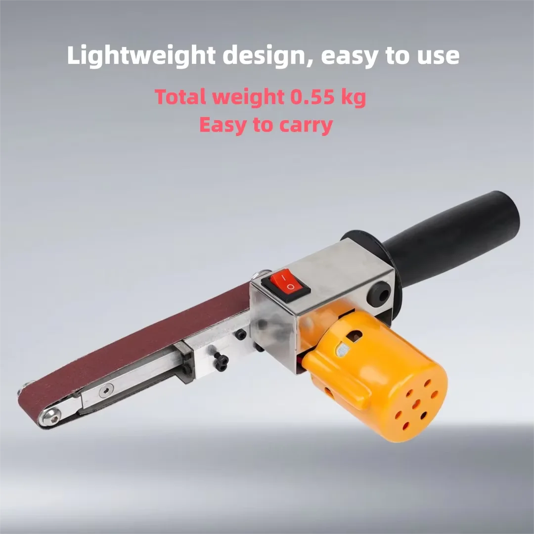 Multi-Function Mini Electric Belt Sander DIY Blade Sharpener Adjustable Speed Polisher with 10 Sanding Belts