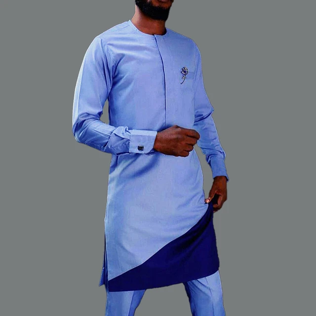 African Clothes For Men Nigerian Traditional Outfit New 2Pc Elegant Wedding Suit Set Luxury Muslim Agbada Islamic Men s Clothing AliExpress