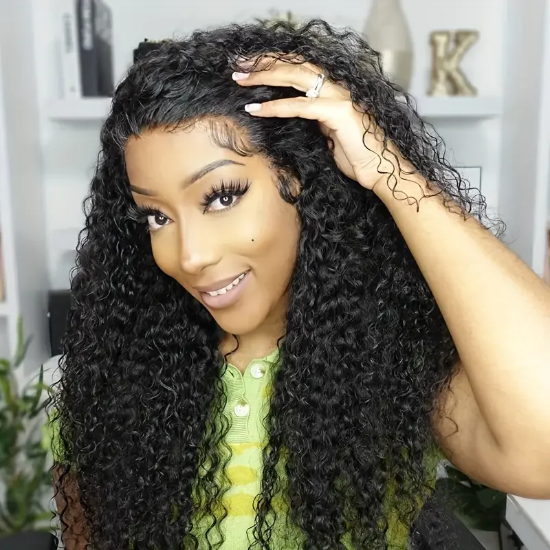 

Kinky Curly Wigs Human Hair Transparent Lace Front Wig Deep Curly 13x6 13x4 Lace Frontal Wig Pre Plucked 30 Inch Human Hair Wigs