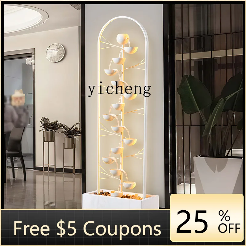 YFY  Light Luxury Ornament Modern Living Room Flowing Water Floor Standing Circulating Water Landscape Decoration Gift
