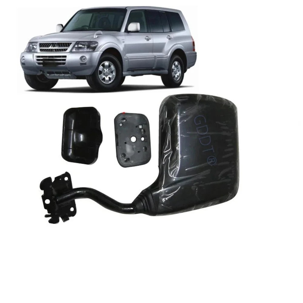 

Черное заднее зеркало с левым рулем для Pajero V73 V77 V75 V87 V93 V97 V98 Стекло задней двери для Montero Safe View для Shogun с кронштейном