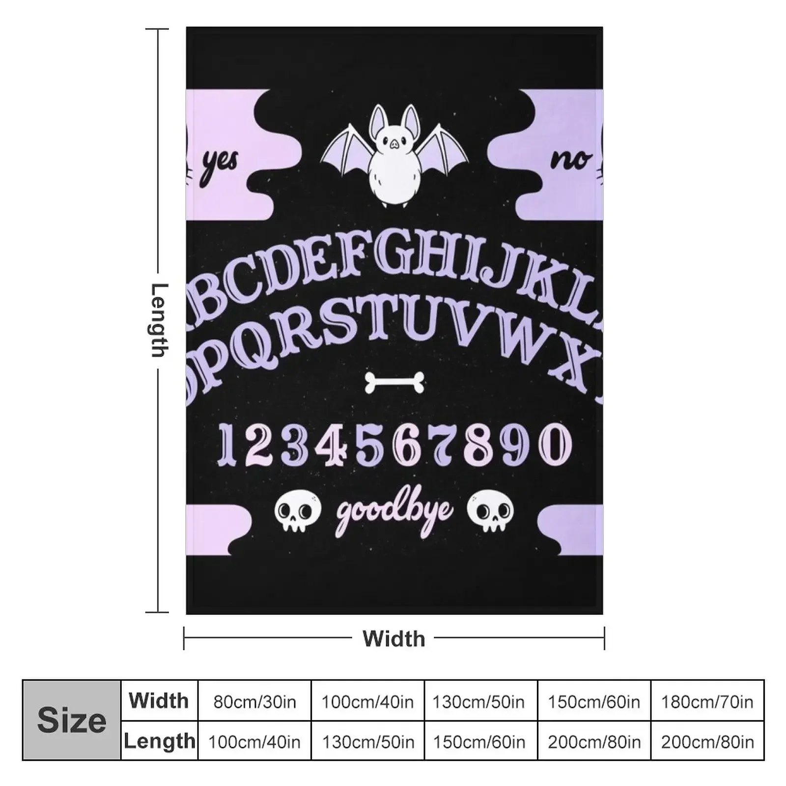 Cute Ouija // Pastel | Nikury Throw Blanket Soft Plush Plaid Flannel Blankets