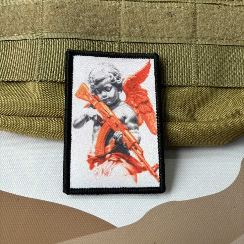 AK47 Gun Morale Tactical Patches Sound of Music Hook&Loop Printed Patch Military Beauty Snipers Badge Armband Backpack Stickers