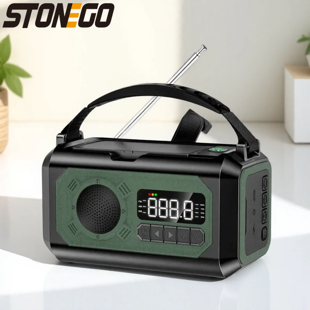 

12000 мАч двойной солнечной энергии AMFM NOAA метеорологическое радио солнечное ручное рукоятка портативное аварийное радио лампа для чтения открытый кемпинг