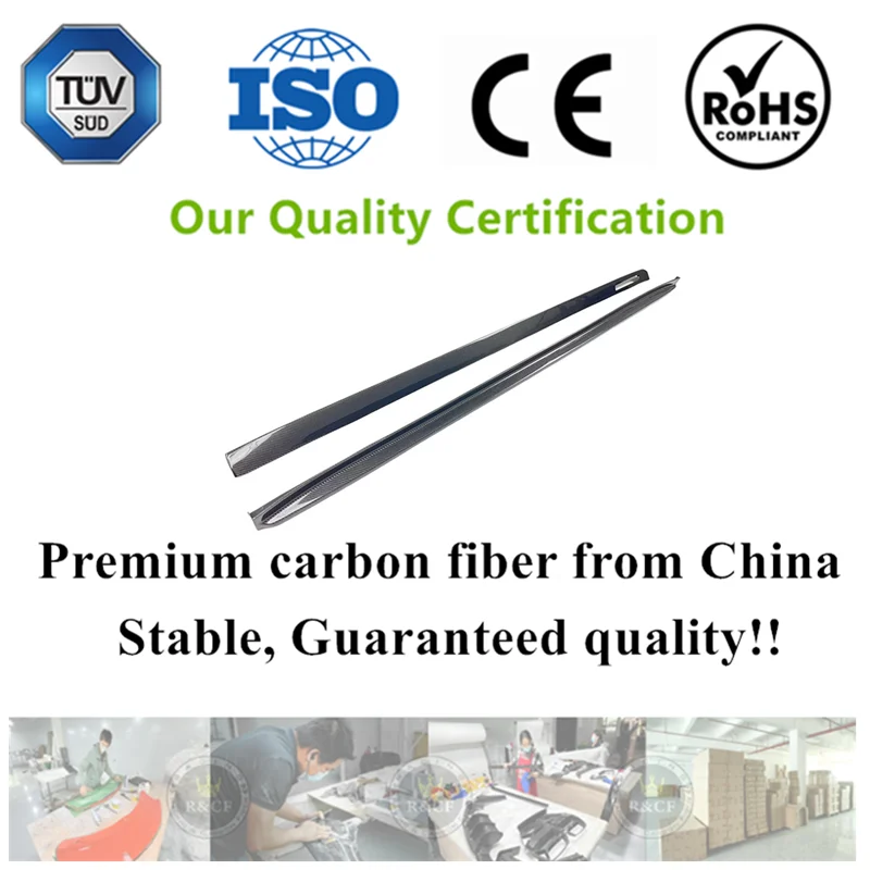 3D Style Lightweight Carbon Fiber Universal Side Skirts Extensions for  F97 X3M F98 X4M 2019-2021