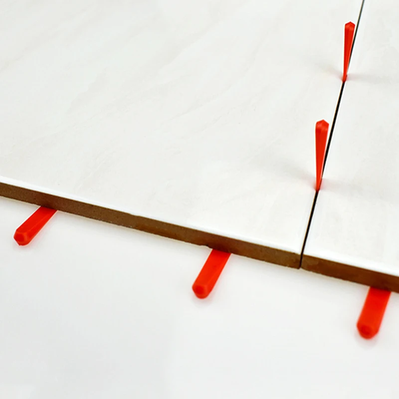 100pcs clip di livellamento del distanziatore del cuneo delle piastrelle di plastica riutilizzabili localizzatore del pavimento strumento di costruzione di regolazione della posa della piastrellatura in ceramica