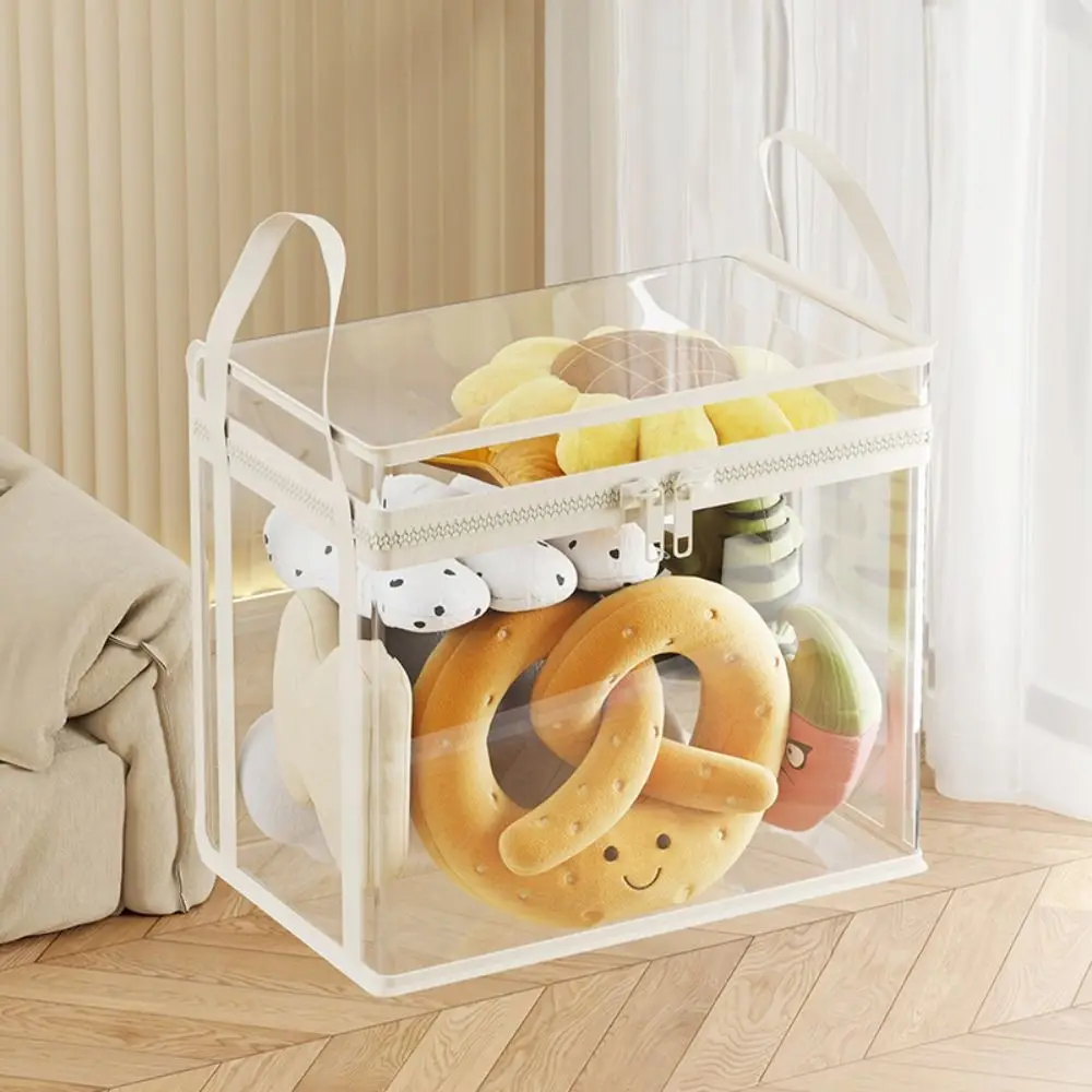 Universelle Transparente Sichtbare Puppen-Aufbewahrungstasche Große Kapazität Klare Aufbewahrungsbox mit Reißverschluss und Griff Feuchtigkeitsbeständige Organizer-Box – Detail 7