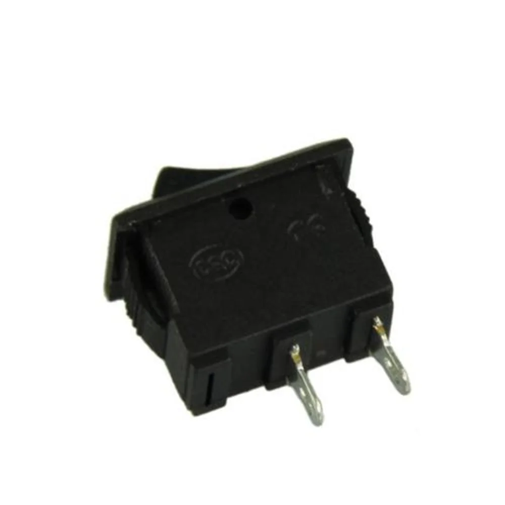 Imagem -03 - Round Rocker Switch Snap Solda Lug Spst on And Off Mini Boat Rocker Auto de Carro Pinos ac 6a 250v 10a 125v