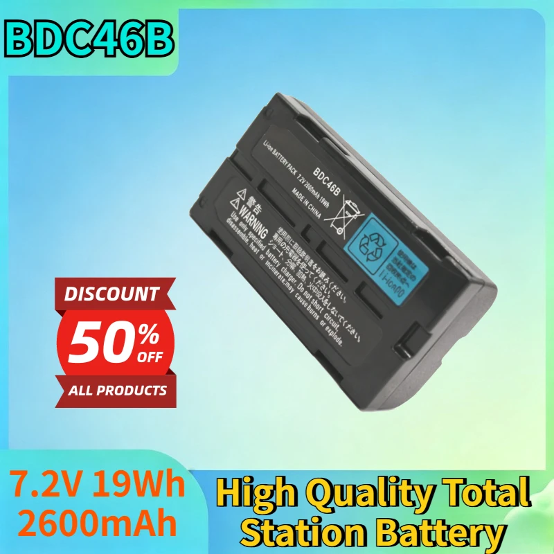 

Newest BDC46B 7.2V 19Wh 2600mAh Li-ion Battery for Sokk-ia SET230R SET300 SET330 SET530 SET63 High Quality Total Station Battery