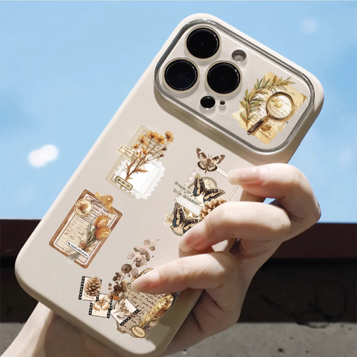 Etori Life Sunset Monologue Vintage لون القهوة رسالة صورة ظلية ملصقات نمط لمستلزمات سكرابوكينغ، تغليف صندوق الهدايا، ديكور الغرفة، المغلفات، المجلات، دفاتر الملاحظات، ملصقات الهاتف، ملصقات الأطفال، الحرفية المقطوعة بالقالب