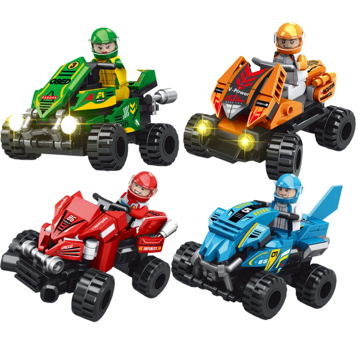 Caja Sorpresa con Bloques de Construcción de Naves Espaciales, Cohetes, Autos Clásicos, Autobuses Escolares, Camiones de Bomberos, Excavadoras, Figuras de Acción, Juguetes, Regalos de Navidad