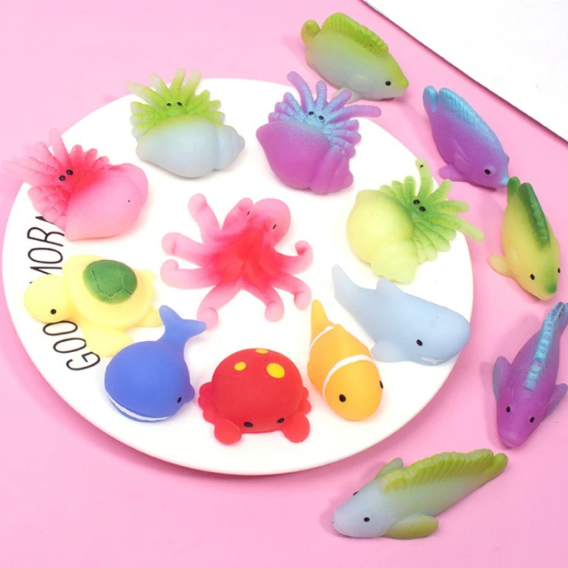 Pinch Le 스트레스 릴리프 해양 동물 시리즈 크리 에이 티브 귀여운 애완 동물 릴리스 스트레스 릴리프 장난감 무작위 배달 Juguetes Antiestrés