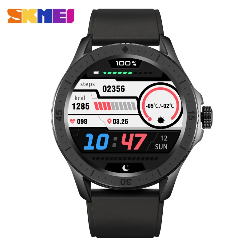 SKMEI Smart Watch For Men Shell Changeable Leather Band Smartwatch Men Sport Watch Multifunctional IP67 Waterproof Smartwatch