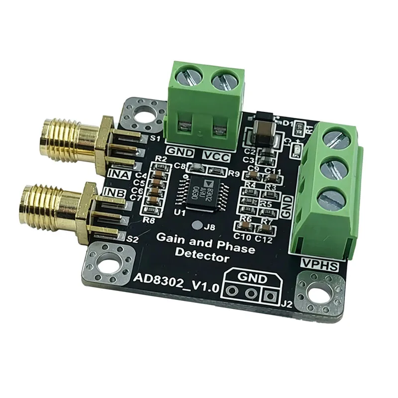 AD8302 RF Gain & Phase Detector Module Magnitude/Phase Detection 2.7GHz 60dB Dynamic Range for VSWR/Return Loss Measurement