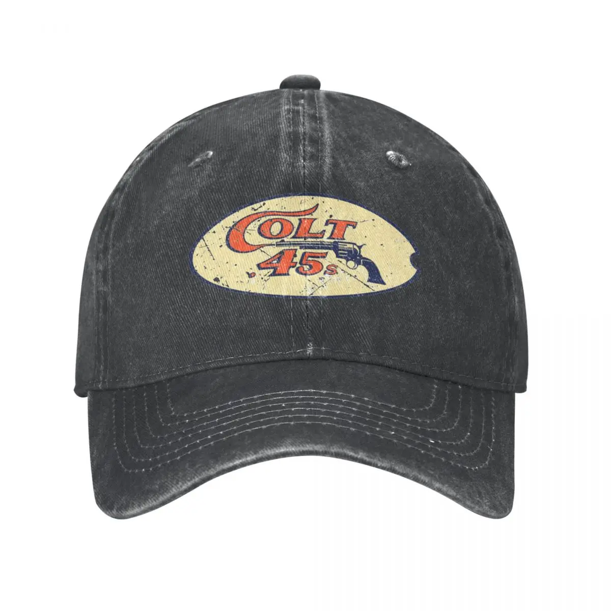 

Houston Colt 45 Gun Texas Unisex Style Baseball Cap Distressed Washed Hats Cap Retro Outdoor Summer Snapback Hat