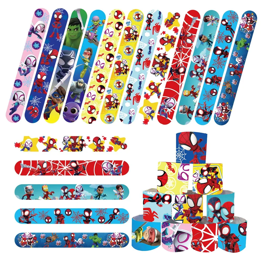 Slap Bracelets Kids Spidey and His Amazing Friends Wristbands Fun BoysParty Favors Classroom Prizes Exchanging Gifts