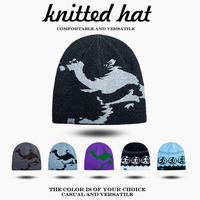 Warm Hip-hop Fashion Retro Beanies Casual Versatile Street ins New Men Women American Jacquard Skateboarders Vortex Knitted Hats