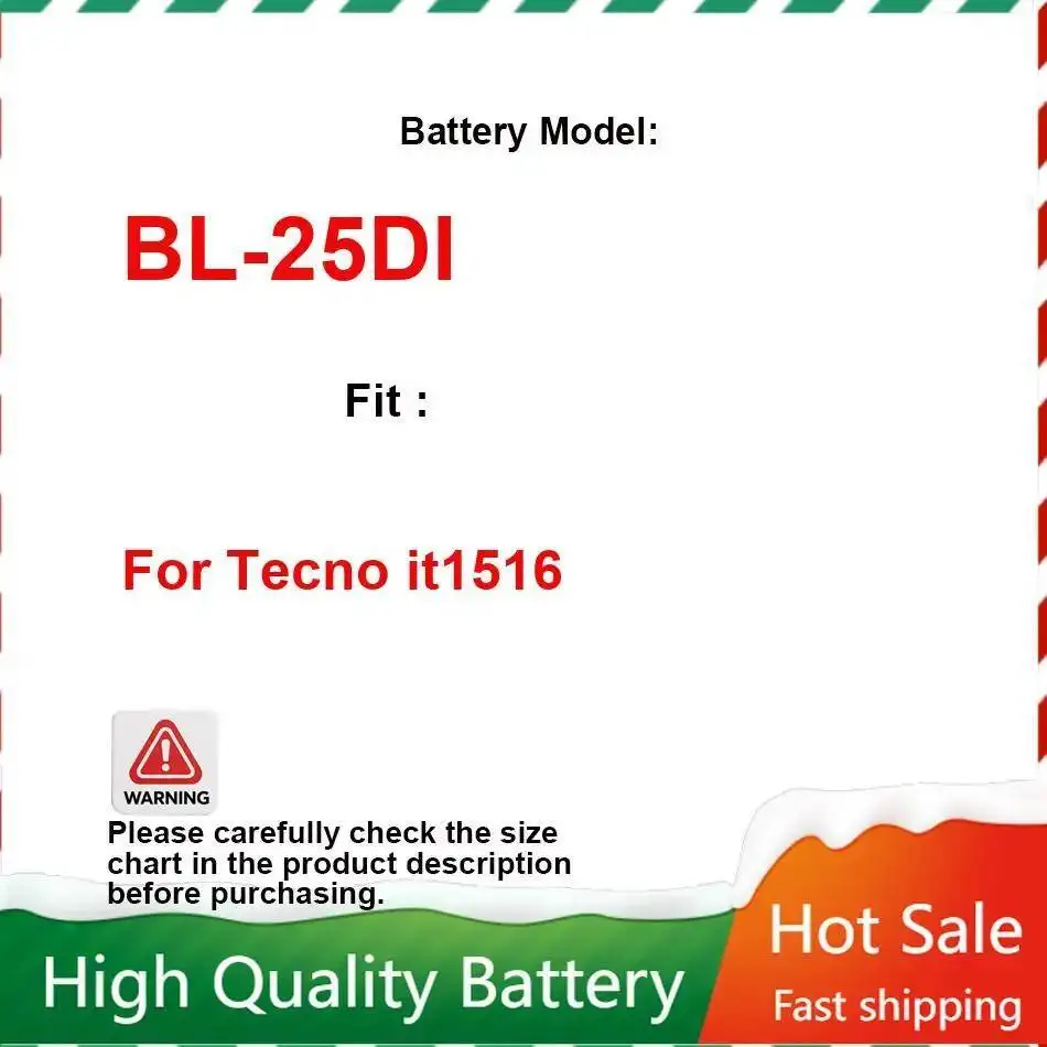

2500Mah BL-25DI For Tecno It1516 Portable Mobile Phone Battery