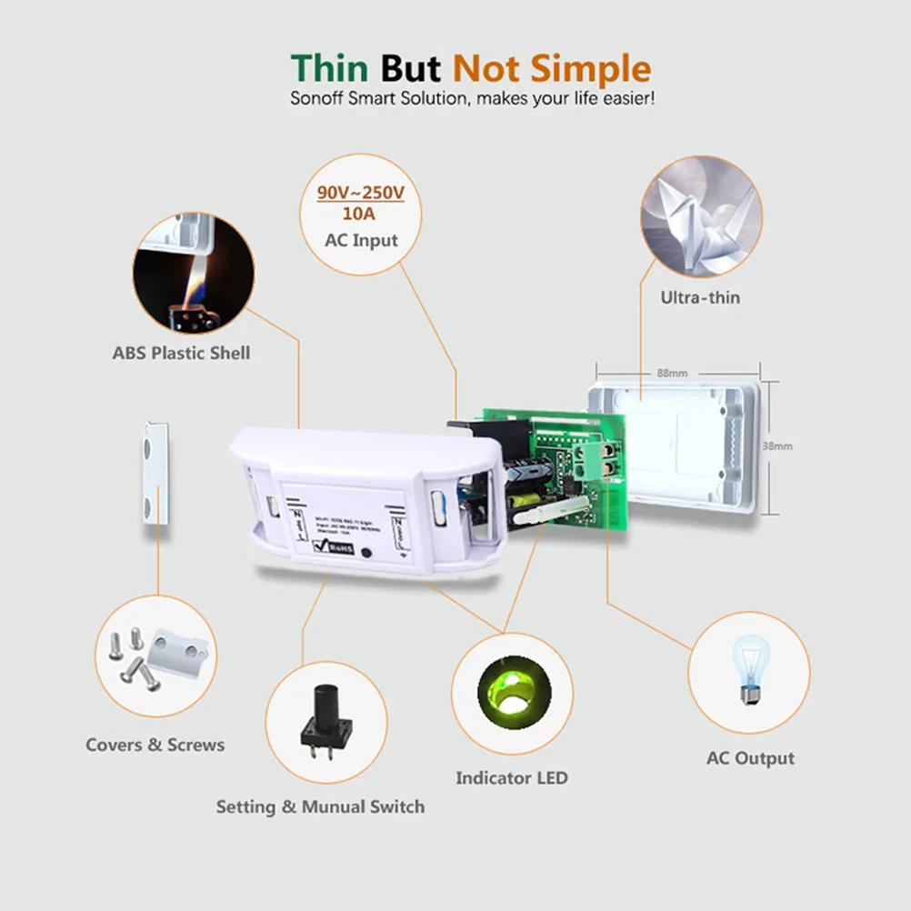 

1pc Wifi Wall Socket For Remote Modification System Control Timing Delay Wireless Lighting Modification System