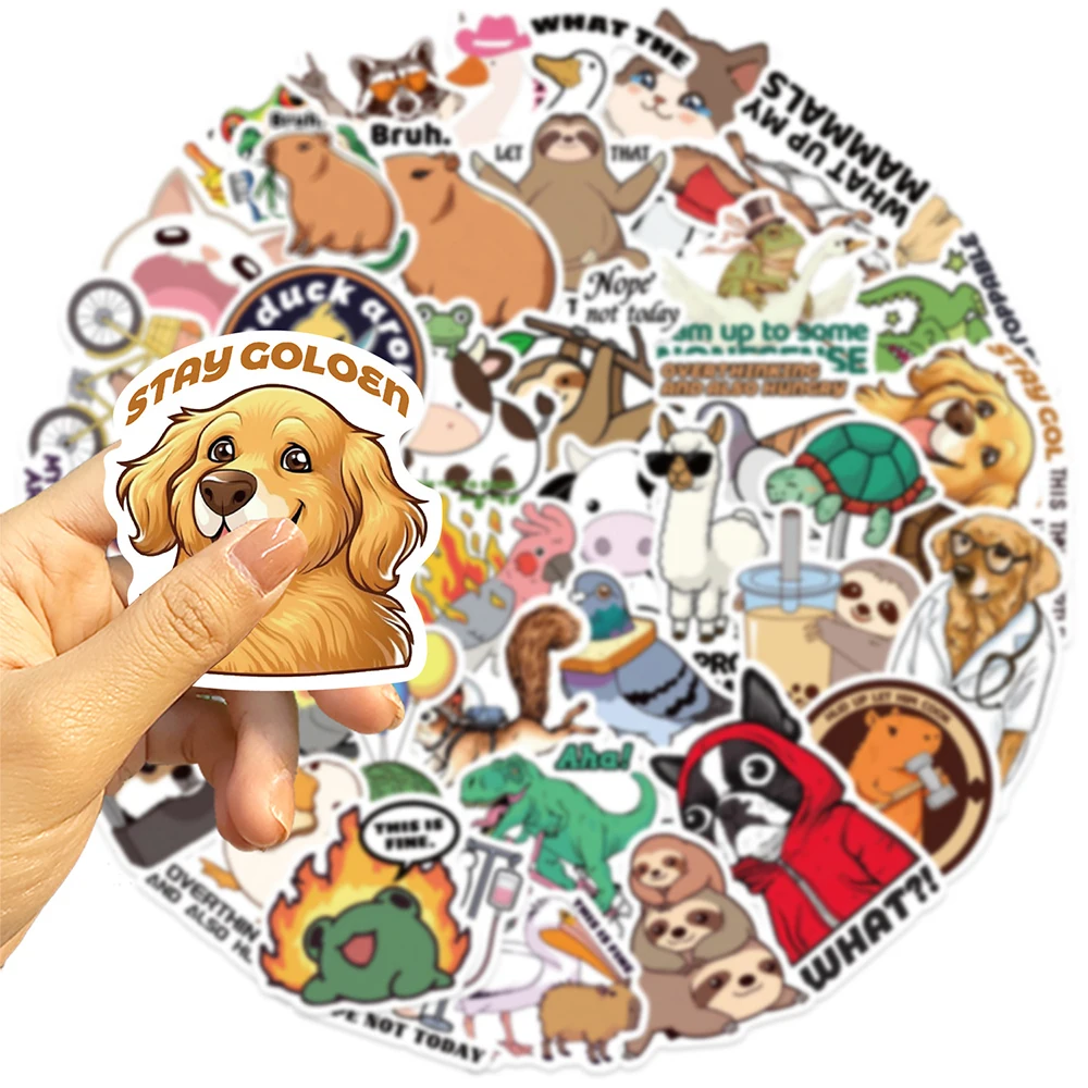 

10/30/50pcs Funny Animal Cartoon Stickers Waterproof Graffiti Stickers for Stationery Laptop Motorcycle Cute DIY Kid Sticker Toy