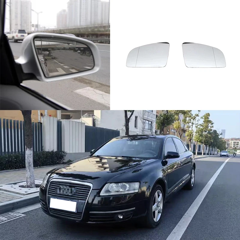 For Audi A3 S3 A4 S4 B6 B7 A6 S6 RS4 Left & Right Side Wing Mirror Glass Heated Rearview Car Accessories Wide Angle