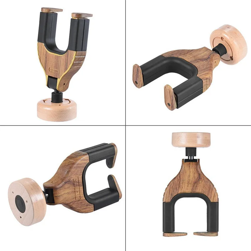 Wooden Guitar Hanger Hook Wall Mount Non-slip Holder Stand For Guitar Ukulele Violin Bass Guitar Instrument Accessories