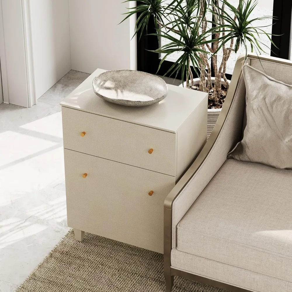 طاولة جانبية للدرج والباب المعاصر، طاولة جانبية للأريكة واسعة، منضدة خشبية مع رف قابل للتعديل، أثاث مميز #3