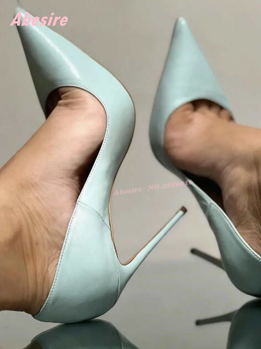 Pointy Toe Thin High Heeled Women's Pumps Brick-Red Glossy Shallow Pumps Summer Solid Elegant Party Wedding Shoes Luxury Size 43