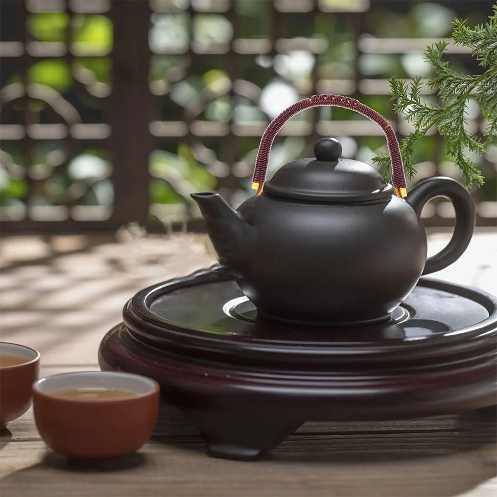 2 Buah Pegangan Teko Dekoratif untuk Pot Keramik Desain Anyaman Artistik Pegangan Pengganti untuk Teko Teh Cina Jepang Keramik