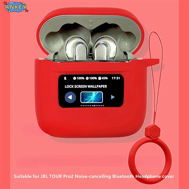 for JBL Tour Pro 3 , Tour Pro 2 Case Protective Earphone Cover Ring Anti-fall Soft Silicone Wireless Bluetooth Earbuds Shell