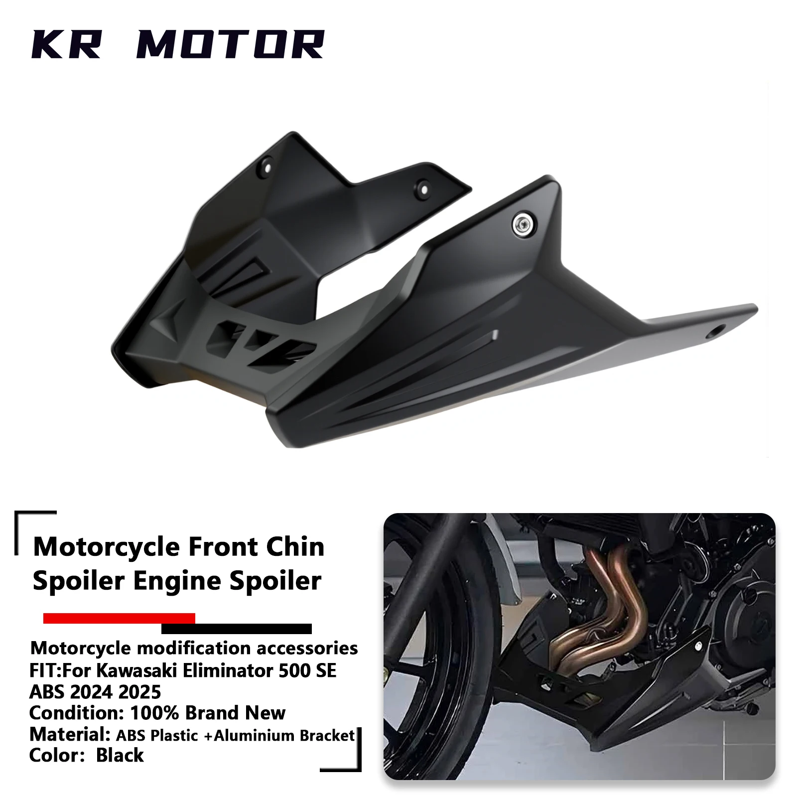 

Fit For Kawasaki Eliminator 500 SE ABS 2024 2025 Motorcycle Front Spoiler Engine Spoiler Lower Fairing Deflector Frame Cover