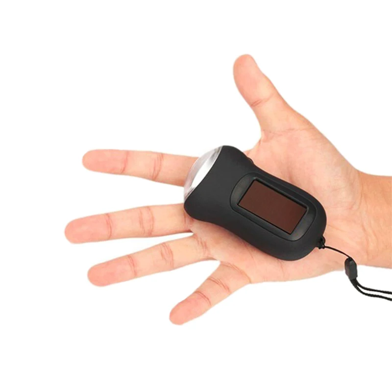 Portable LED  Flashlight Hand Crank Dynamo Solar Flashlights Torch Outdoor Camping Mountaineering Night Linternas