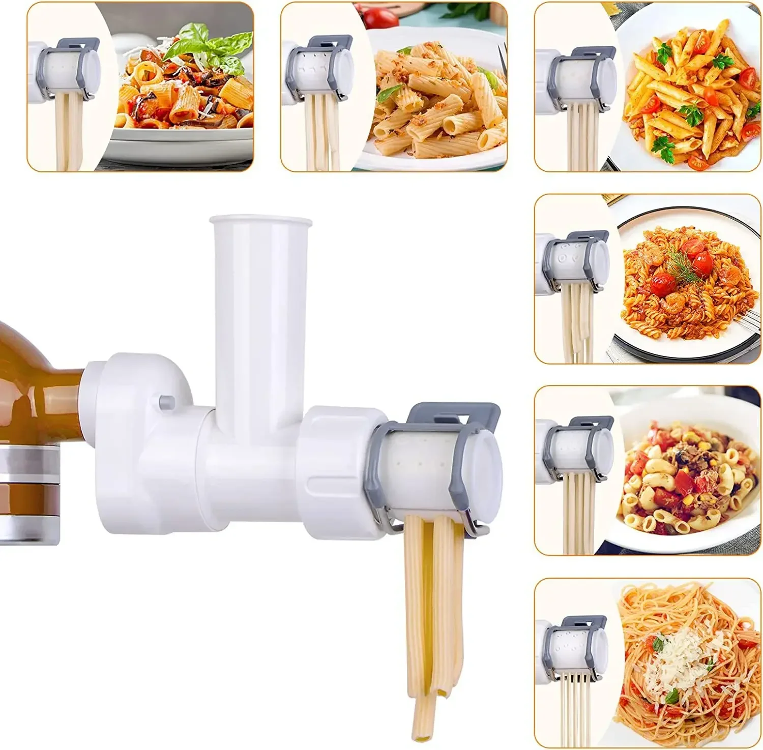 Gourmet Pasta Replacement For Kitchenaid Mixer, Pasta Maker Attachment Set With 6 Different Shapes Pasta Press Outlet