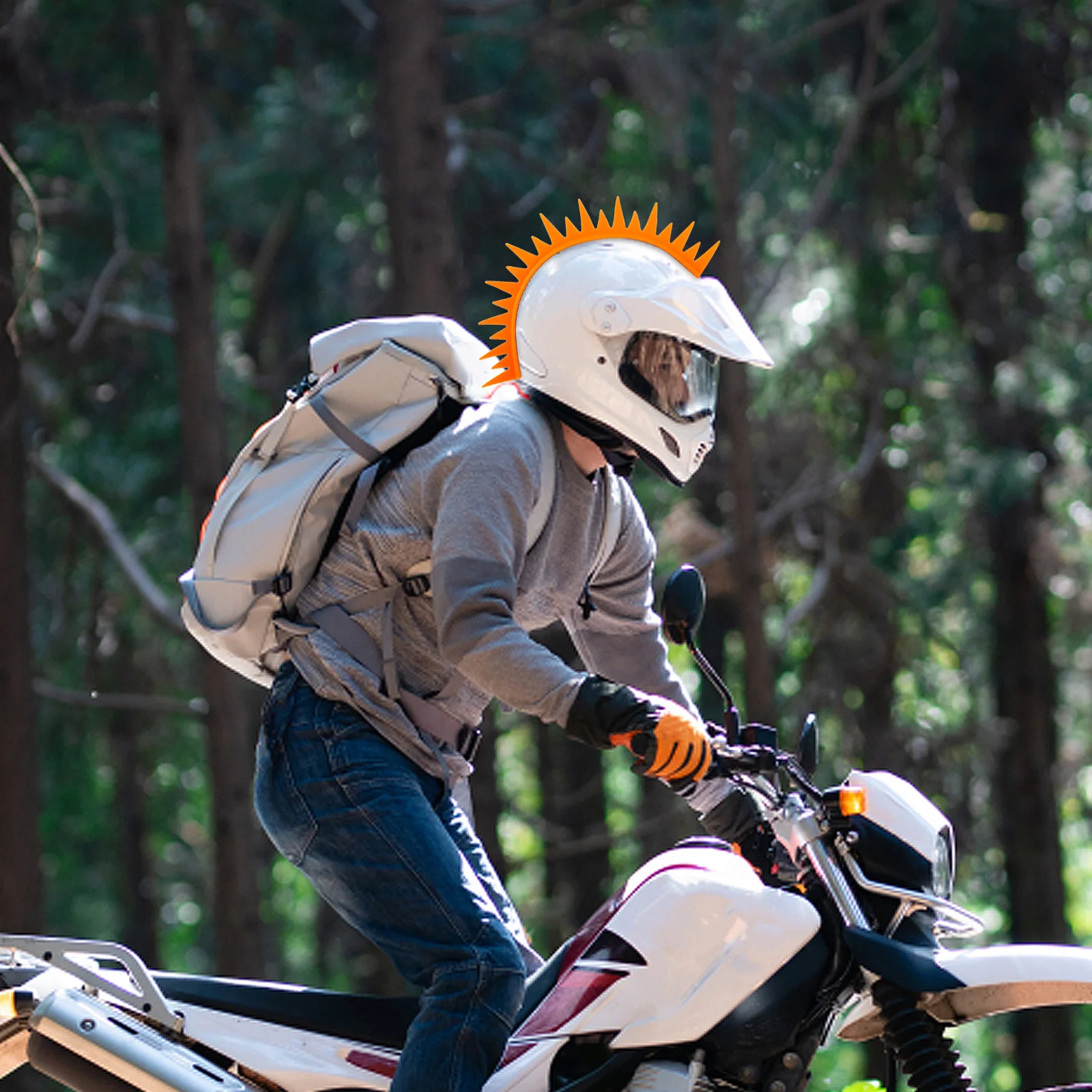 

Motorcycle Fin Decor Silicone Crocodile Fin Accessory For Bike Helmets, Waterproof Durable Decoration For Riding