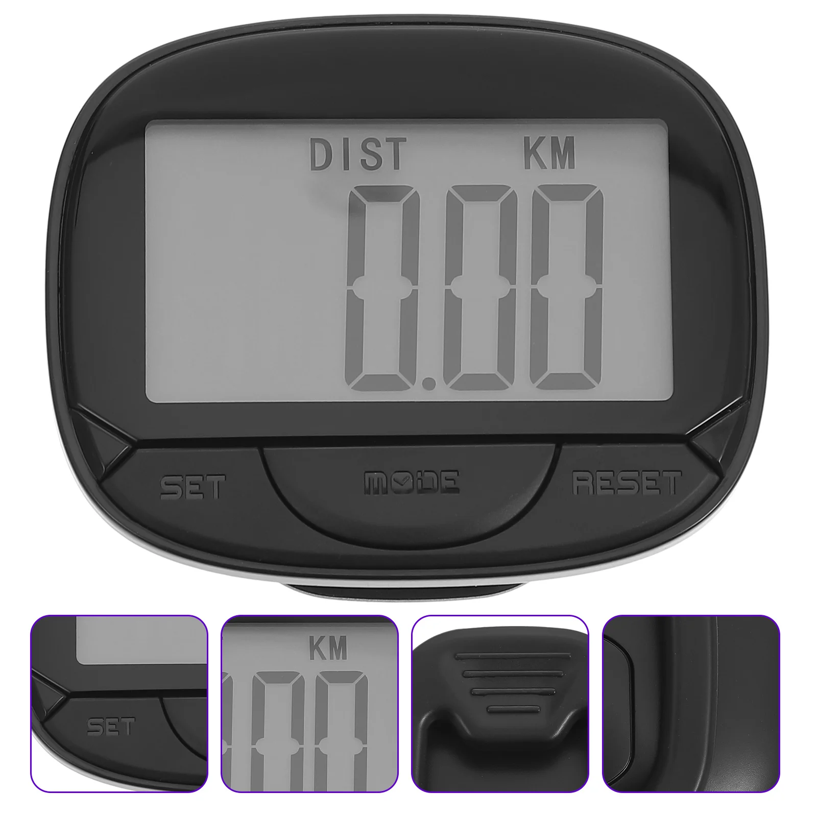 

Digital Watch Pedometer Sports Walking Large Screen for Portable with Clip Running Convenient Fitness