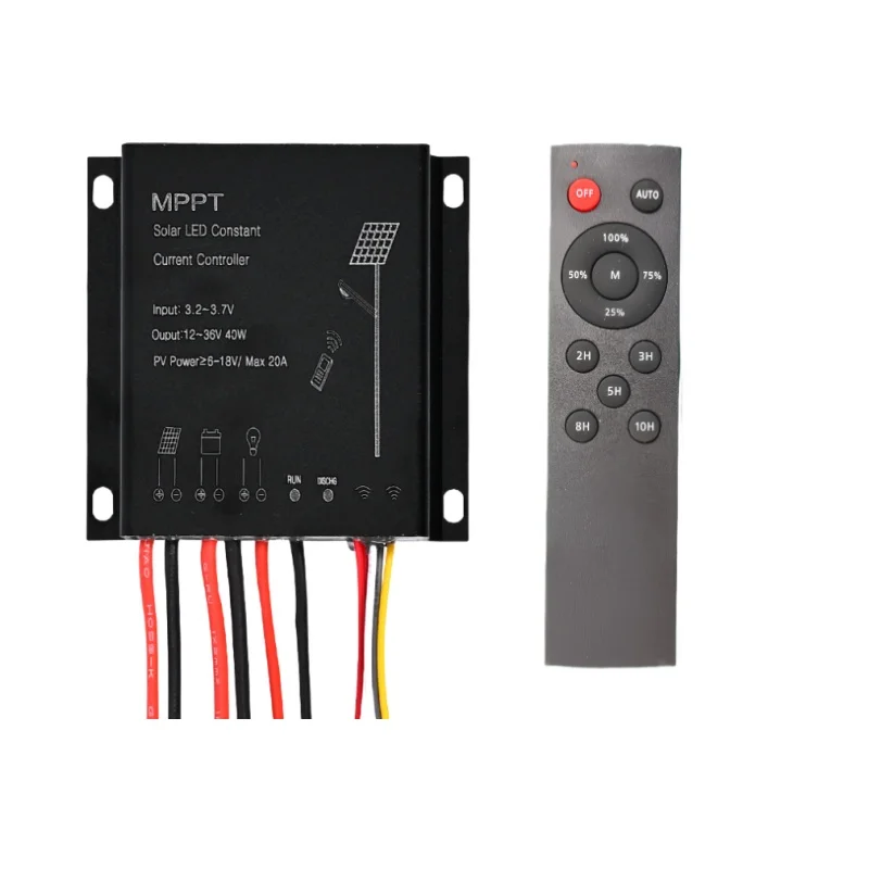 6V-18V solar panel input MPPT 3.2V boost 24V solar street light controller with remote control