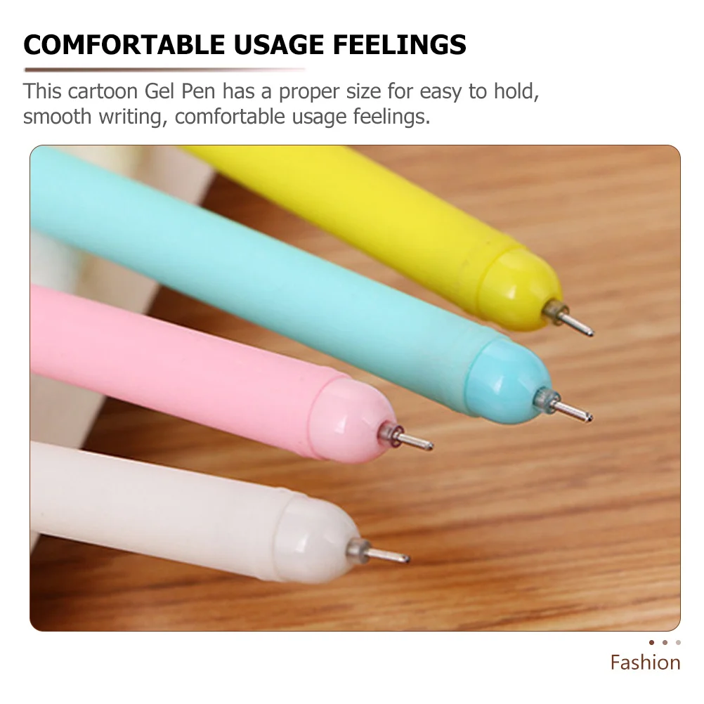 

12pcs Portable Cartoon Gel Smooth Writing Ergonomic Sign Pens For Students Office School Stationery Multipurpose Writing