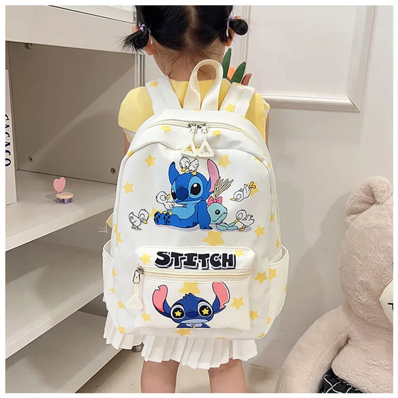 

Disney Stitch New Cute Cartoon Print Mickey Kindergarten Boys and Girls Backpack Schoolbag for Primary School Students