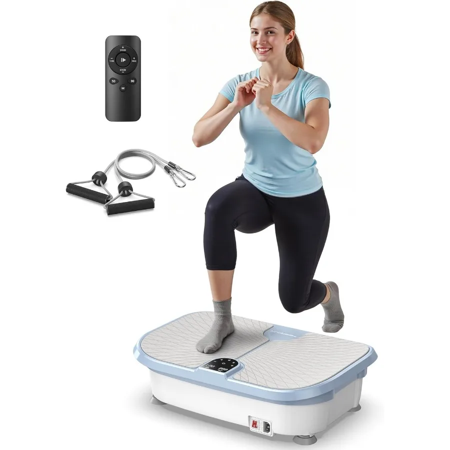 

Vibration Plate Exercise Machine 400 LBS Capacity Vibration Plate for Lymphatic Drainage Max Space for WholeBody Workout and Re