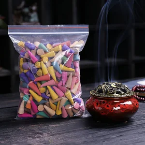 Gemischte Zapfen von natürlichen Weihrauch, Angst vor Duftlinderung, Weihrauch -Reflux -Turm für Meditation, Entspannung, 60pcs 10 Hauptverkaufspuppe Akupunktur - №3