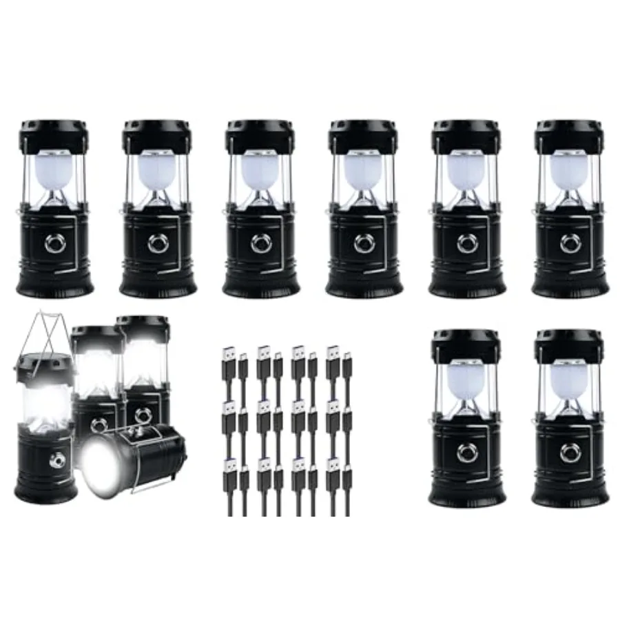 

1800mAh Collapsible Portable LED Camping Lantern Lightweight Waterproof USB Rechargeable LED Flashlight Kits for Indoor Outdoor