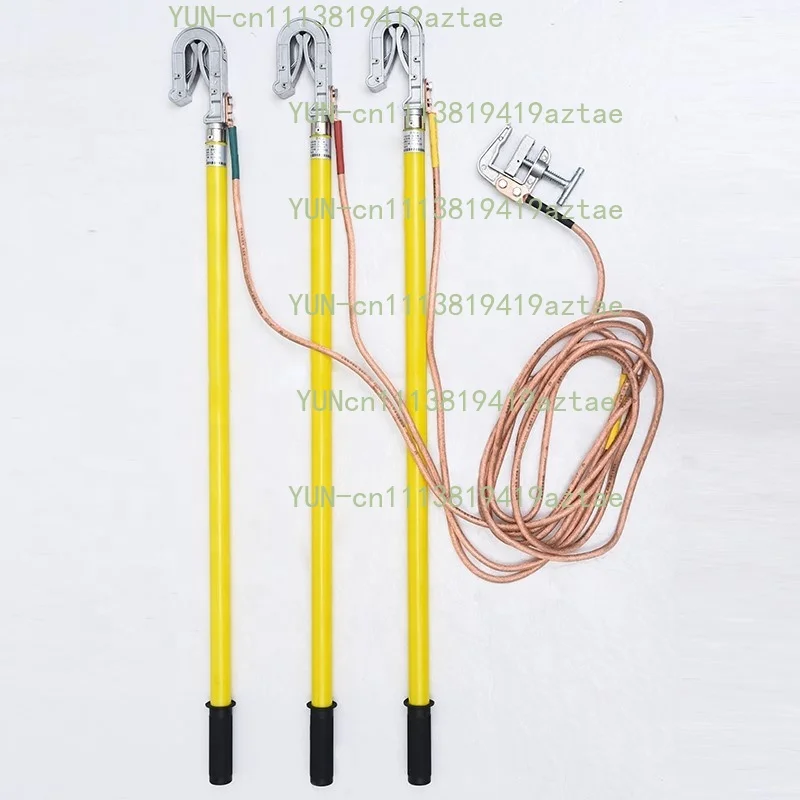 10KV Soft Copper High Voltage Grounding Wire With Ground Rod For Power Station Distribution Room