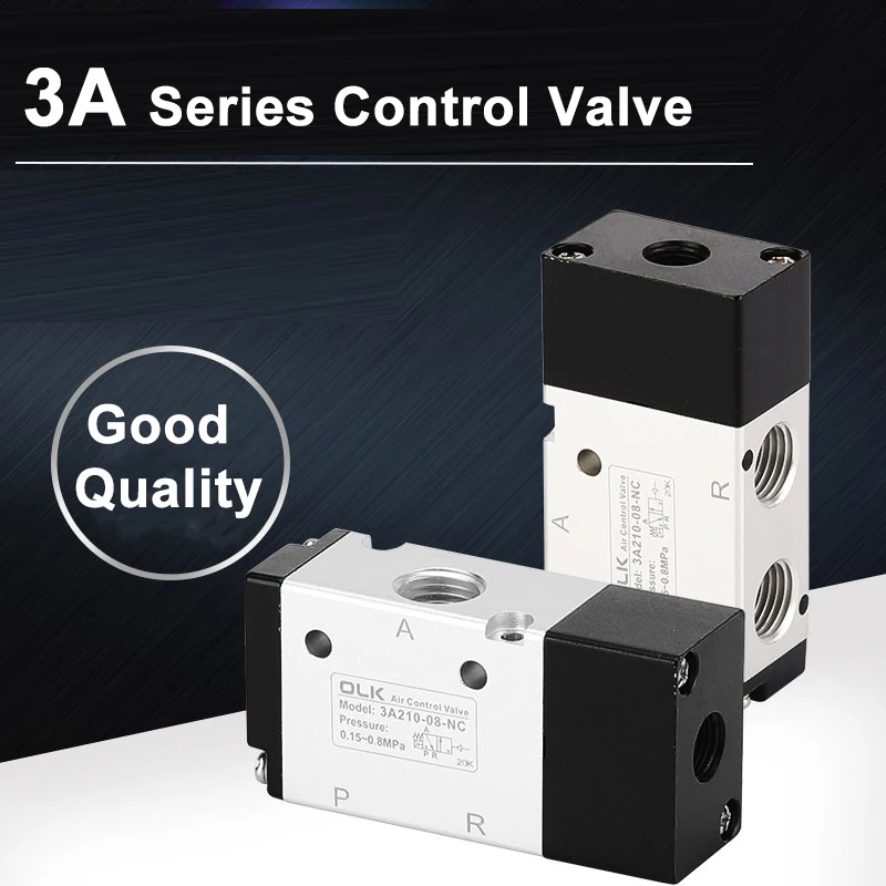 3A Series Pneumatic Control Valve 3A210-08-NC/3A110-06NO/3A310-10 3/2 Way 3A410 Pneumatic Directional Valve